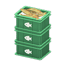 stacked fish containers - Green X Fish
