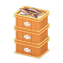 stacked fish containers - Orange X Fish