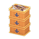 stacked fish containers - Orange X Anchor