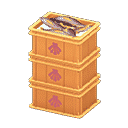 stacked fish containers - Orange X Scallop