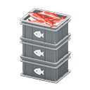 stacked fish containers - Gray X Fish