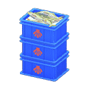 stacked fish containers - Blue X Scallop