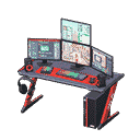 gaming desk - Black & red X Online roleplaying game