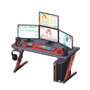 gaming desk - Black & red X Sim game