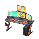 gaming desk - Black & orange X Rhythm game