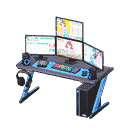 gaming desk - Black & blue X Sim game