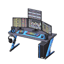 gaming desk - Black & blue X Stock trading
