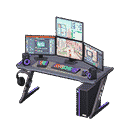 gaming desk - Black X Online roleplaying game