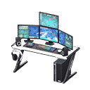 gaming desk - White X Third-person game