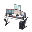 gaming desk - White X Online roleplaying game
