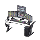 gaming desk - White X Stock trading