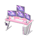 gaming desk - Pink X Desktop