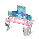 gaming desk - Pink X Third-person game