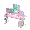 gaming desk - Pink X First-person game