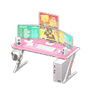 gaming desk - Pink X Rhythm game