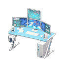 gaming desk - Light blue X Third-person game