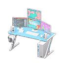 gaming desk - Light blue X First-person game