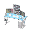 gaming desk - Light blue X Stock trading