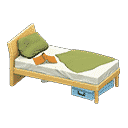 sloppy bed - Light wood X Green