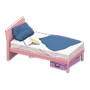 sloppy bed - Pink X Navy blue