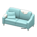 sloppy sofa - Light blue X White
