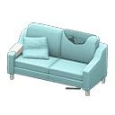 sloppy sofa - Light blue X Dark green