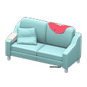sloppy sofa - Light blue X Red