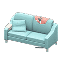 sloppy sofa - Light blue X Pink