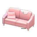 sloppy sofa - Pink X White