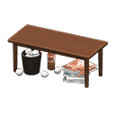 sloppy table - Dark wood X Travel