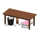 sloppy table - Dark wood X Kids