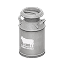 milk can - Silver X White logo