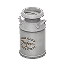 milk can - Silver X Brown logo