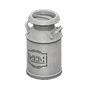 milk can - Silver X Black logo