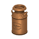 milk can - Copper X Brown logo