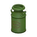 milk can - Green X Brown logo