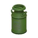 milk can - Green X Black logo