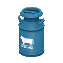 milk can - Blue X White logo