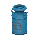 milk can - Blue X Black logo