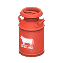 milk can - Red X White logo