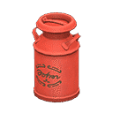 milk can - Red X Brown logo