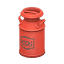 milk can - Red X Black logo