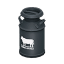 milk can - Black X White logo