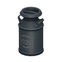 milk can - Black X Black logo