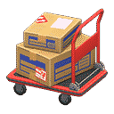 rolling cart - Red X Labels