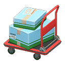 rolling cart - Red X Light blue
