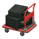 rolling cart - Red X Black