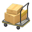 rolling cart - Black X Plain