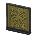 short simple panel - Black X Gold