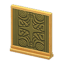 short simple panel - Light brown X Gold